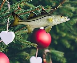 Snook Fish Ornament Realistic Christmas Tree