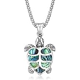 Ross-Simons Abalone Shell Bali-Style Turtle Pendant Necklace in Sterling Silver. 18 inches