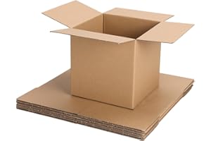 ZBEIVAN Shipping Boxes Mailers 6x6x6 inches Corrugated Cardboard Small Packing Kraft Moving Mailing Box, Pack of 6