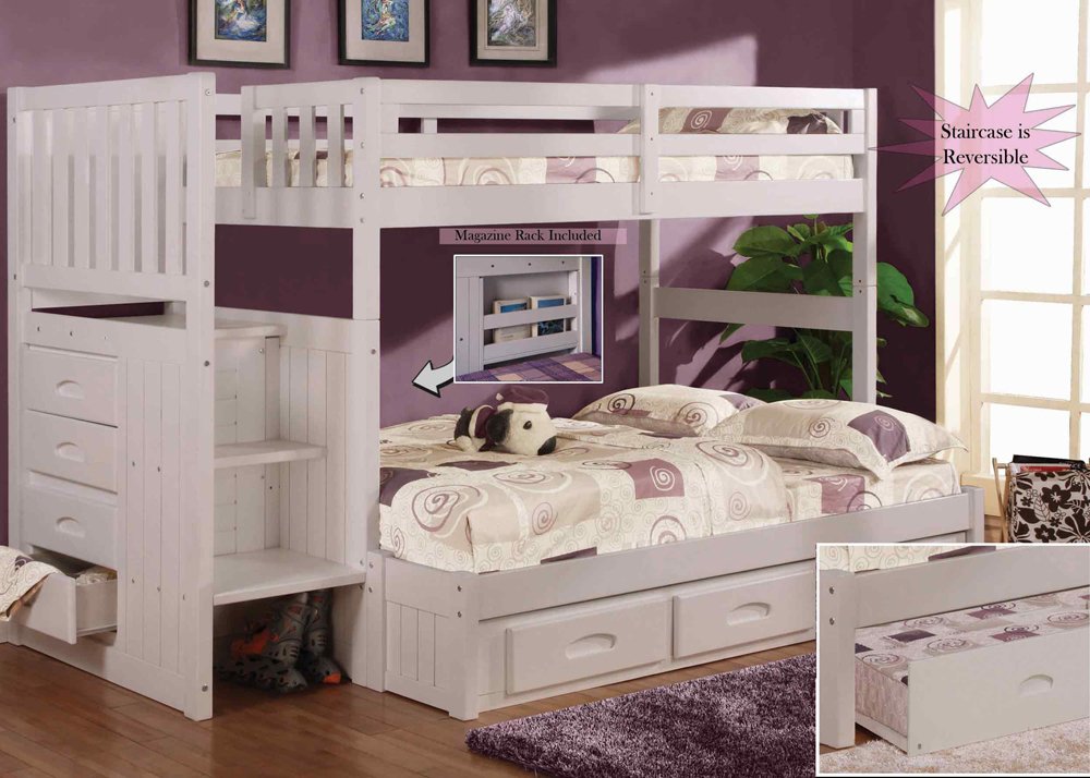 White Bunk Beds With Storage Top Bunk Beds Review
