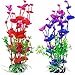 Mudder Artificial Aquatic Plants Aquarium Plants Plastic Fish Tank Decorations 7.5 Inch, 2 Pieces