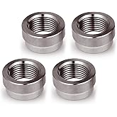 4 Pcs O2 Sensor Bung, 304 Stainless Steel M18x1.5 O2 Bung Weld in, Oxygen Sensor Bung Stepped Style