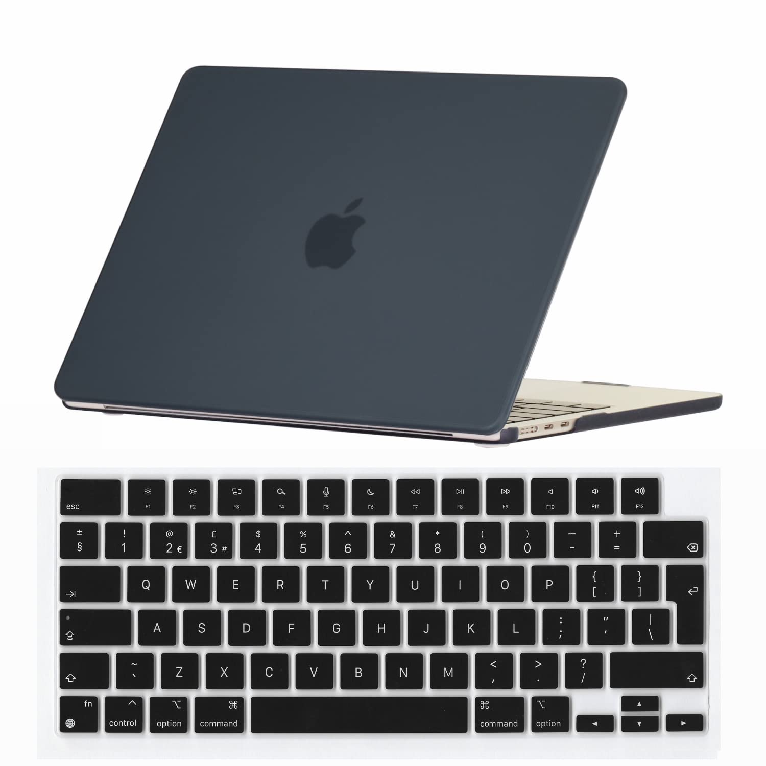 Se7enline Compatible with 13 inch MacBook Air Case M2/M3/M4 Chip 2022-2025 for 13.6 inch Model A2681/A3113/A3240 Laptop Hard Shell Case with Keyboard Cover Skin,(Carbon Fiber) Black