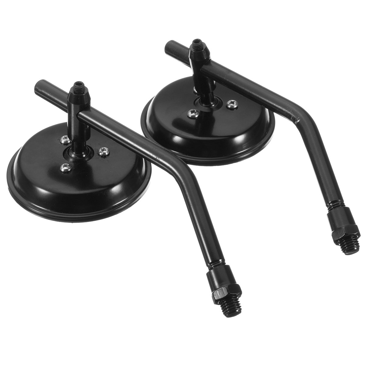 Alamor 8Mm Classic Retro Motorcycle Round Rear View Mirrors compatible with Harley Thruxton Bonneville