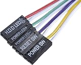 Potadak 4x ATX Computer Case Power Reset Switch Cable 65cm w/ Red Green LED view 6