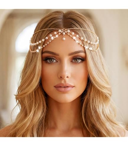 Amazon.com : DoubleNine Bohemian Head Chain Bridal Wedding  display picture 1