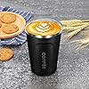 Coffee-Cup-Insulated-Reusable-Travel-Mug-Double-Walled-Stainless-Steel-with-Leakproof-Lid-for-Hot-Drinks-and-Beer-380ml-Black ARTLIVE Travel Mug, Coffee Cup Insulated & Reusable Travel Cup - Thermal Stainless Steel Eco-Friendly with Leakproof Lid…