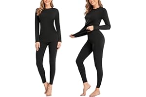 Pearyaest Thermal Underwear for Women,Fleece Lined Long Johns Warm Base Layer Set,Thick Ultra Soft Top Bottom