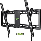 USX MOUNT Tilt TV Wall Mount for 37-82 Inch TVs up to 132 Lbs, Low Profile TV Mount, Flat Wall Mount TV Bracket, Fit 16", 18"