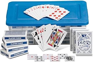hand2mind Standard Index Playing Cards with Storage Tote, Teacher Supplies, Classroom Supplies for Teachers Elementary, Deck of Cards for Kids, Playing Cards Bulk, Poker Cards (Pack of 30)