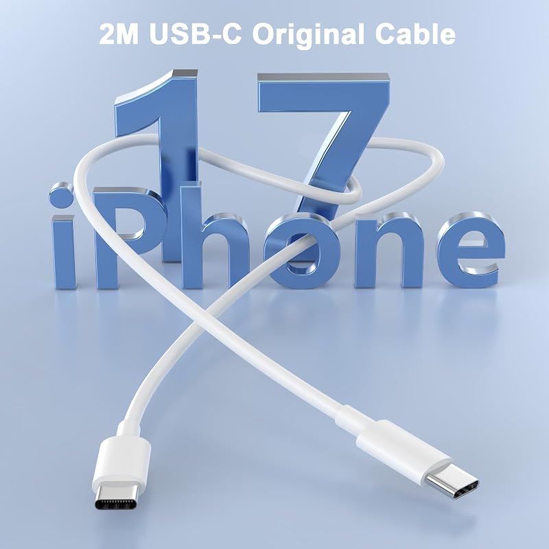 2Pack Cargador USB C, 40 W Enchufe USBC Adaptador de corriente tipo C PD+QC Doble Pared Enchufe Bloque Tipo C Cargador Rápido para iPhone 17 16 15Pro Max — foto 5 de 8