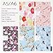 Chris-Wang Elegant Colorful Fresh Style Category Page Day Planner Divider Index Page Tab Cards Notebook Accessories, Match for A6 6-Holes Ring Binders/School Stationery, 5 Sheets/Set