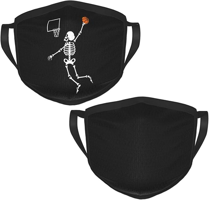 Skeleton Basketball Dunk Face Mask For Men Women 2 Pack