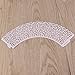 Tinksky Vine Filigree Lace Cupcake Wrapper Wraps Liner Wedding Party Cake Decoartion, Pack of 50 (White)
