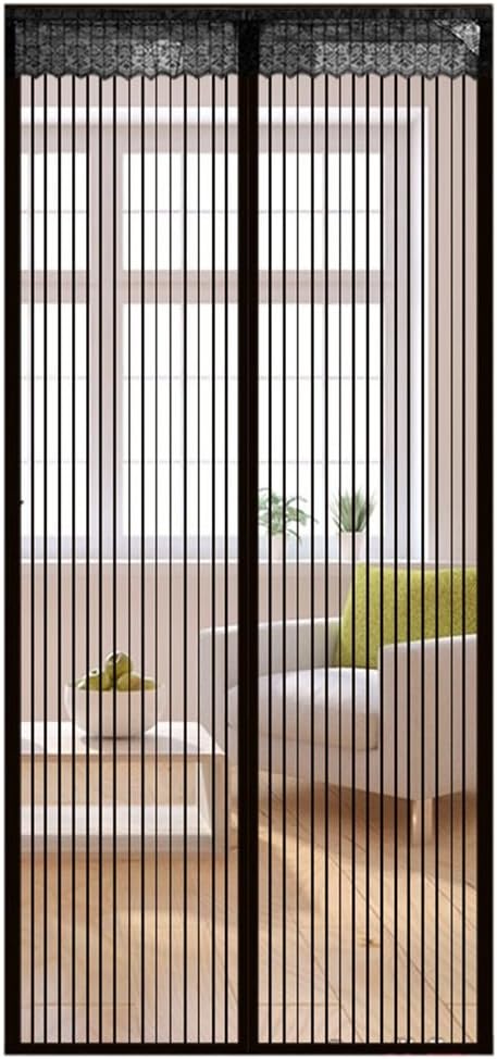 Icegrey fly screen door, insect protection, fly magnetic curtain door, Curtain for balcony, living room, velcro fitting., black, ICG-TJ-BAOY-0001-1-1x2.4