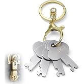 T-46K Trunk Lock Key Compatible with G-1 G-3 Series Steamer Trunk Locks | Compatible with antique steamer trunk locks; reference numbers 3815 3835 N-3815K, gold key clip included