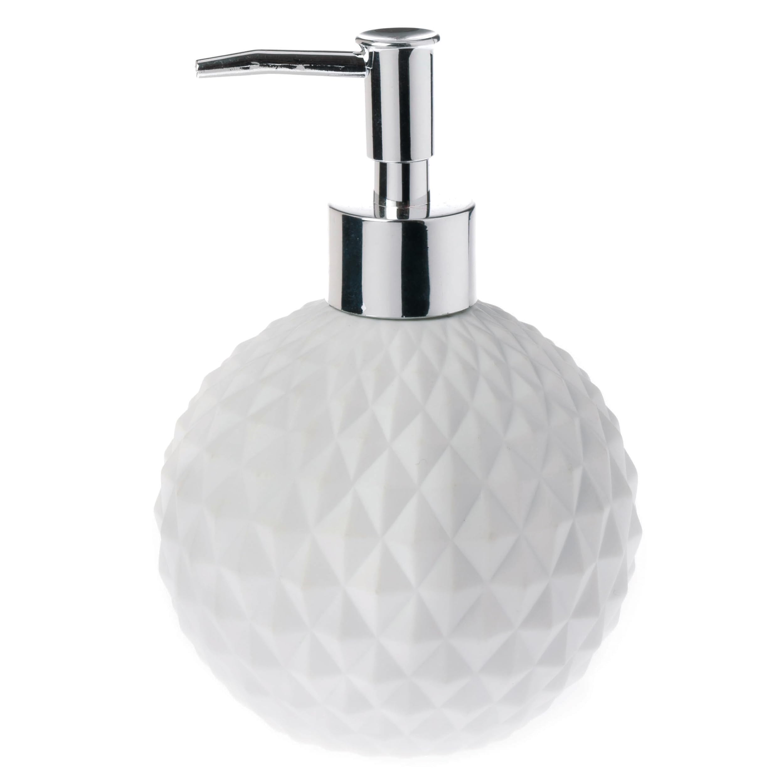 SPIRELLA 40.07342 Alison Soap Dispenser Porcelain White Plastic 11 X 11 X 17 cm