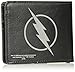 Buckle-Down Men's PU Bifold Wallet-Reverse Flash Logo Black/Gray, Multicolor, 4.0