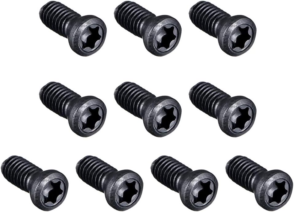 sourcing map M4x10mm Torx Screws for Replaces Carbide Insert CNC Lathe Tool 12.9 Grade Carbon Steel 10pcs