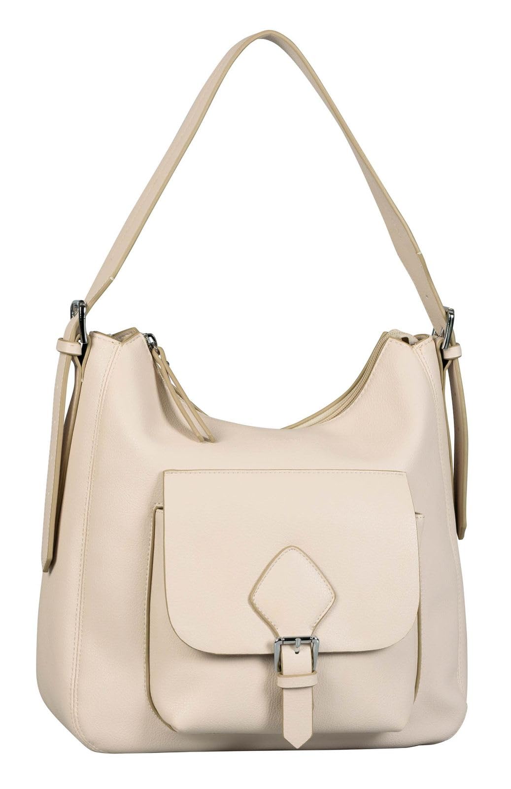 TOM TAILOR Women's Milana, White, Hobo Bag