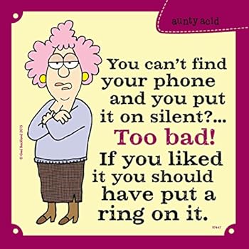 Tree-Free Greetings Premium Refrigerator Magnet, 3.5 x 3.5 Inches, Aunty Acid Put A Ring On It (MG97447)