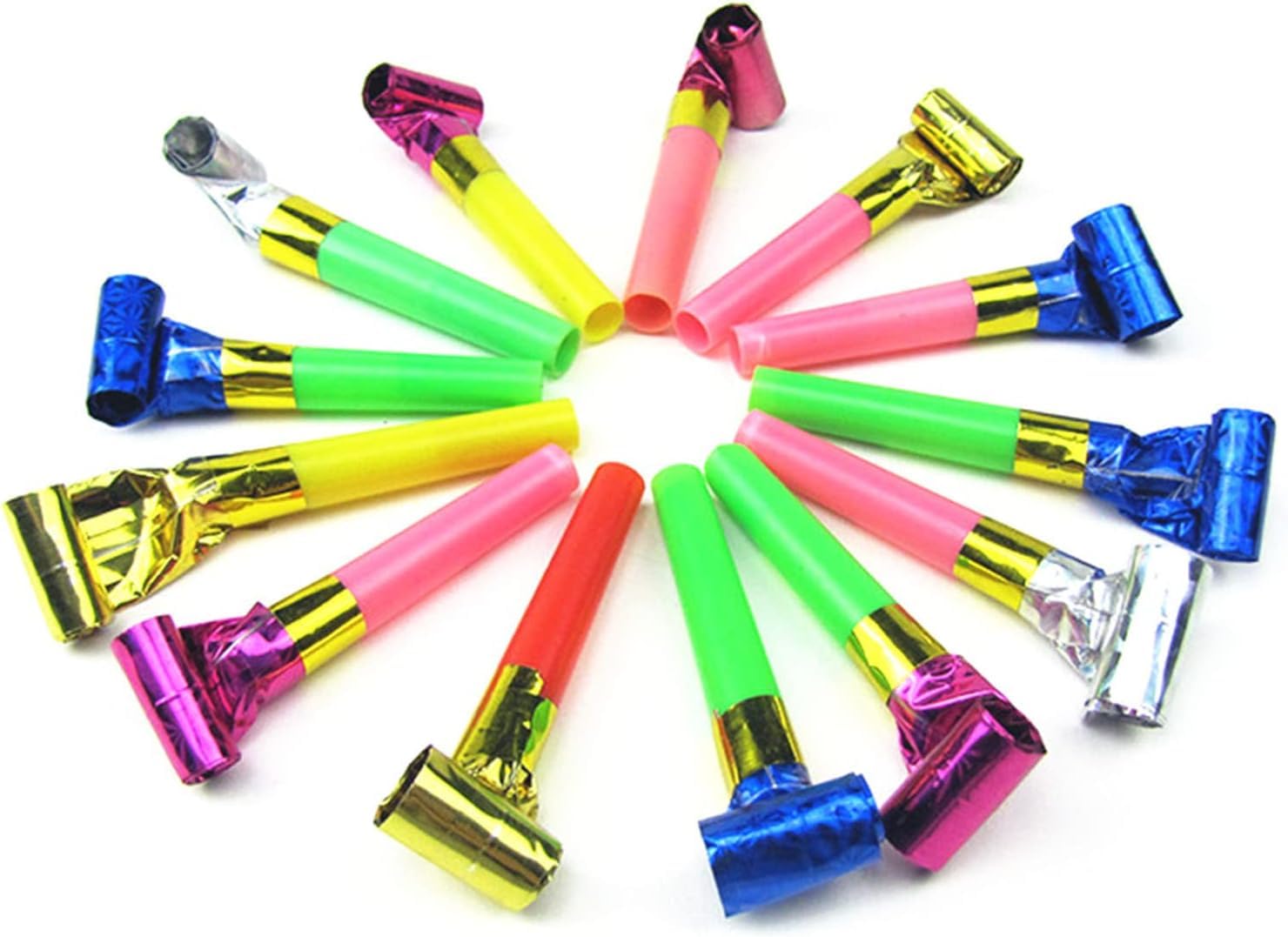 Photo 1 of 20Pcs Colorful Party Blowers Bulk Plastomer Blowouts Party-Popper Horns Dragon Noise Toy Fillers Noise Toy For Blowouts Horns Dragon Noise Party Supplies Noisemakers Novelty Toys and Amusements