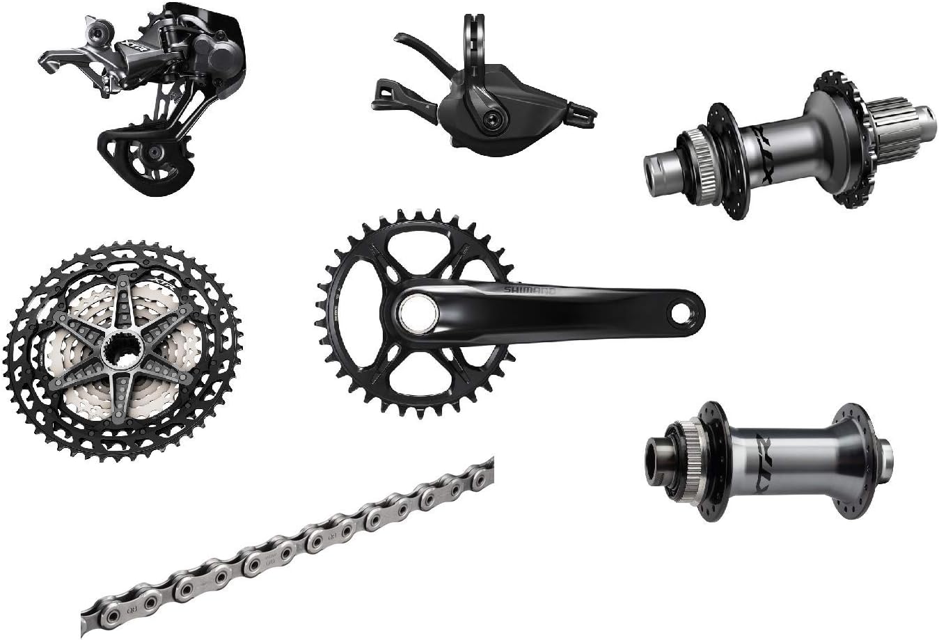 XTR M9100 Shimano Groupset, 10-45T Cassette