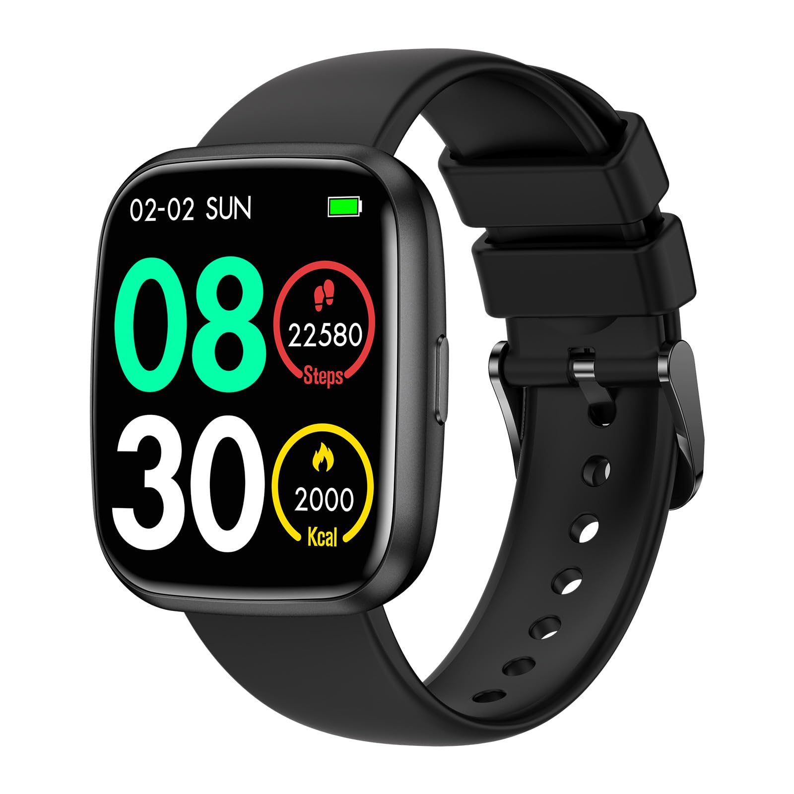 Photo 1 of Smart Watches for Men/Women, 1.75" Bluetooth Call, AI Voice Smartwatch, 24/7 Heart Rate Monitor, Blood Pressure/SpO2/Sleep Tracker, IP68 Waterproof, 100+ Sports Fitness Tracker for Android iOS Black