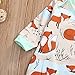 Newborn Baby Boy Girl Romper Infant Fox Jumpsuit Long Sleeves Outfits Clothes (70(0-3M), Floral)
