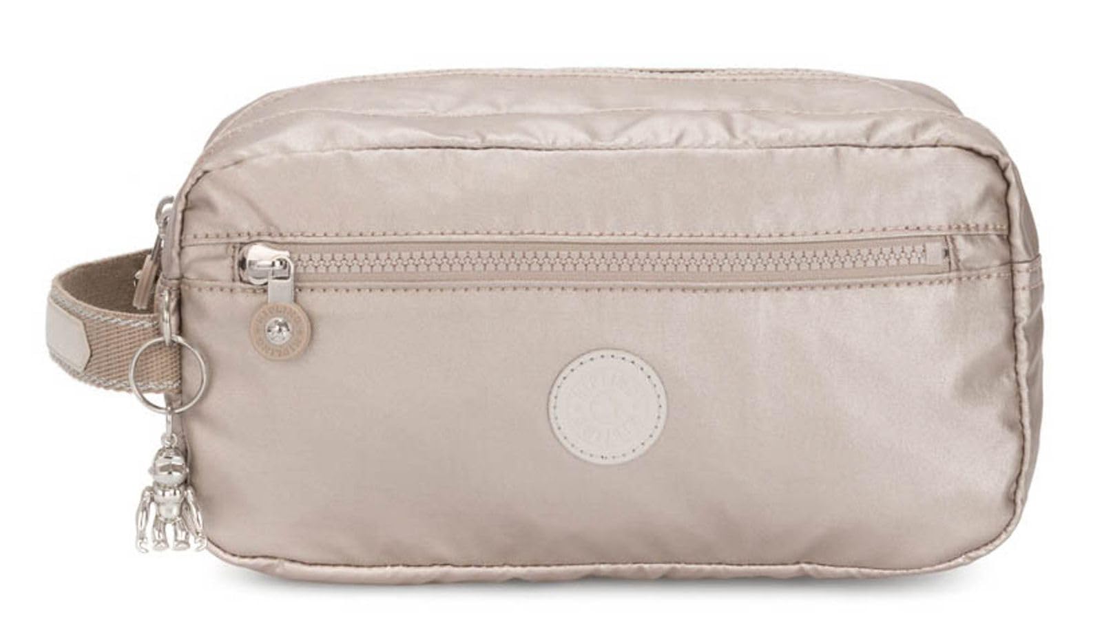 Kipling AGOT Toiletry Bag, 26 cm, 3 liters, Silver (Metallic Glow)