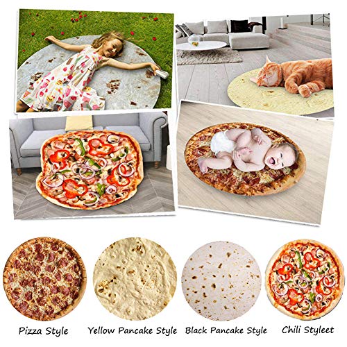 HahaGo Burrito Deken Tortilla Strandlaken Tapijt Tapijt Picknickdekens Zacht & Pluche Mantel voor Kantoor Thuis… - Image 7