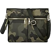 VGOAL Crossbody Bag High Texture Double Zipper Casual Shoulder Women's Bag Nylon Cloth Perforated Messenger Bag