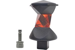 GRZ4 Replacement 360 Degree Optical Surveying Prism Reflector Compatible with Leica Style Robotic Total Station with Adapter(