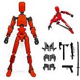 2025 New Assembly Completed-Titan 13 Action Figure,Dummy Robot 13 Action Figures Set,3D Printed Multi-Jointed Action Figures,Nova 13 Action Figure for Collectors Desktop Decorations (Red)
