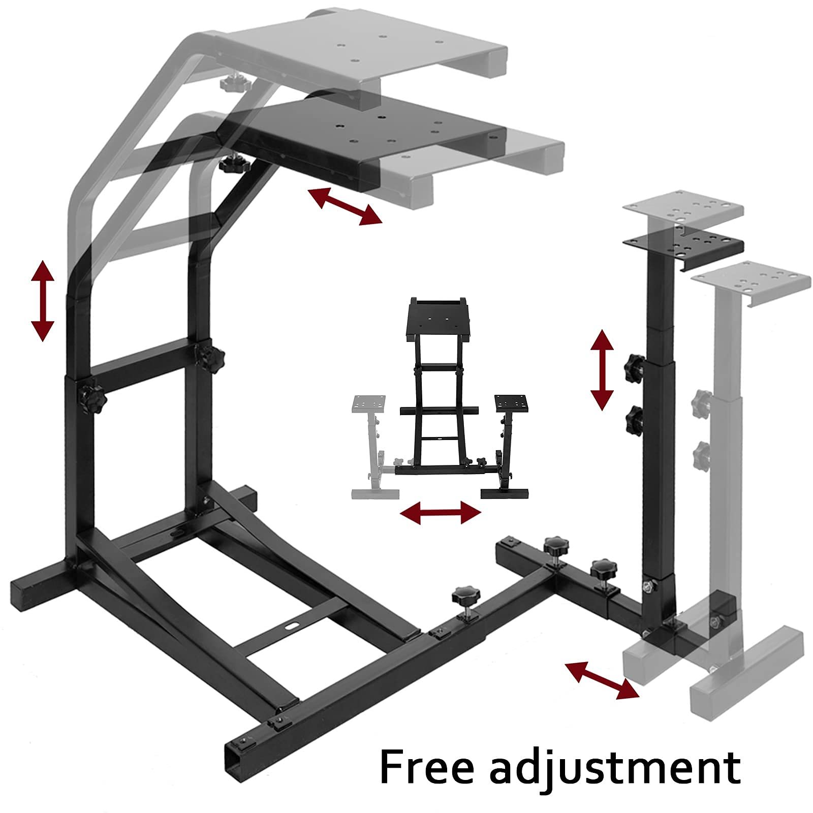 Marada Racing Simulator Cockpit Height Adjustable Steering Wheel Stand for Logitech G25,G27,G29,G37,G920 Racing and Pedals Not Included