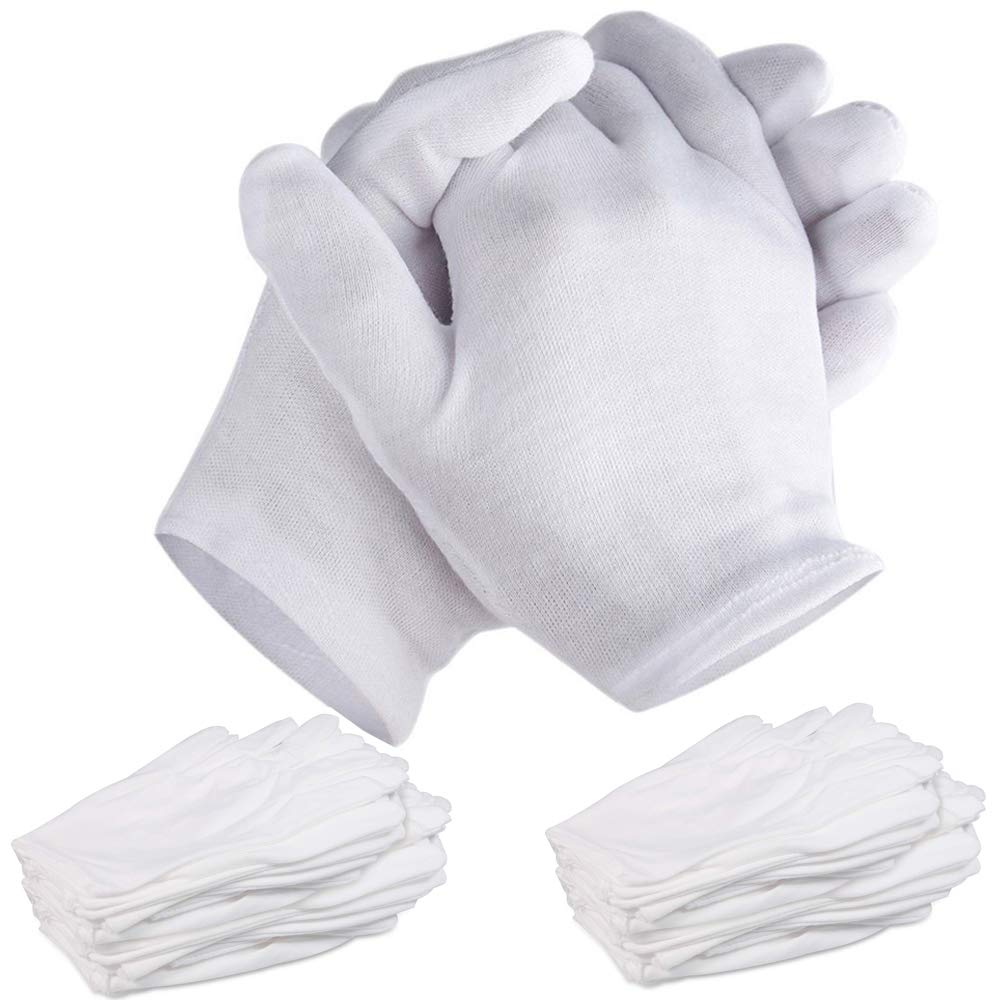 white cotton gloves amazon