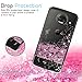 LeYi for Moto Z2 Force Glitter Case (NOT FIT Moto Z Force) with HD Screen Protector for Girls Women, Shiny Bling Liquid Clear TPU Protective Phone Case for Motorola Moto Z2 Force Rose Gold