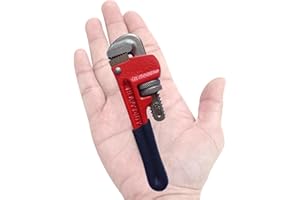 PANSHIYON Small Pipe Wrench, 6 Inch Straight Adjustable Mini Pipe Wrench Heavy Duty for Tight Spaces