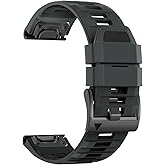 U-LIMVE Watch Band for Garmin Fenix 8 51mm/Fenix 7X/Fenix 6X/Fenix 5X/Fenix 3/Quatix 8 51mm/Tactix 8 51mm, 26mm Silicone QuickFit Band