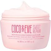 Coco &amp; Eve Sweet Repair Smoothing Hair Mask for Damaged Hair - 7.17 fl oz | Deep Conditioning Treatment with Vegan Keratin Complex, Hyaluronic Acid &amp; Hydrolyzed Rice Protein, for Women &amp; Men, Hydrating