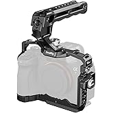 SmallRig HawkLock Quick Release Cage Kit for Sony Alpha 7R V/Alpha 7 IV/Alpha 7S III/Alpha 1 / Alpha 7R IV/Alpha 7 V, Full Cage with Top Handle and Cable Clamp (Upgraded Version)