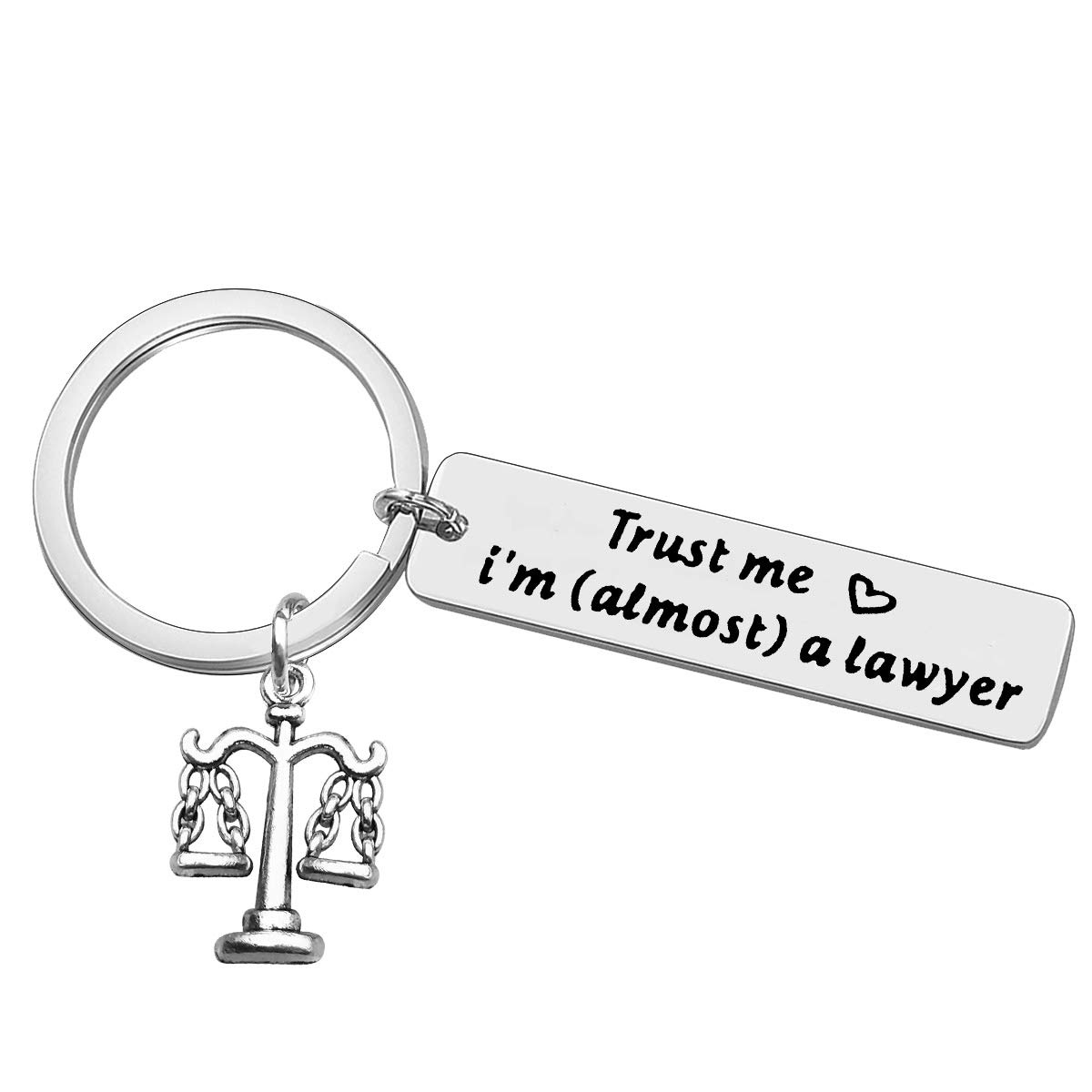 Lawyer Keyring Lawyer Gift Law School Graduation Gift Scales of Justice Lawyer Keychain New Lawyer Keyring Gift Lawyer Valentines Christmas Birthday Gift Trust Me I'm (Almost) a Lawyer Presents