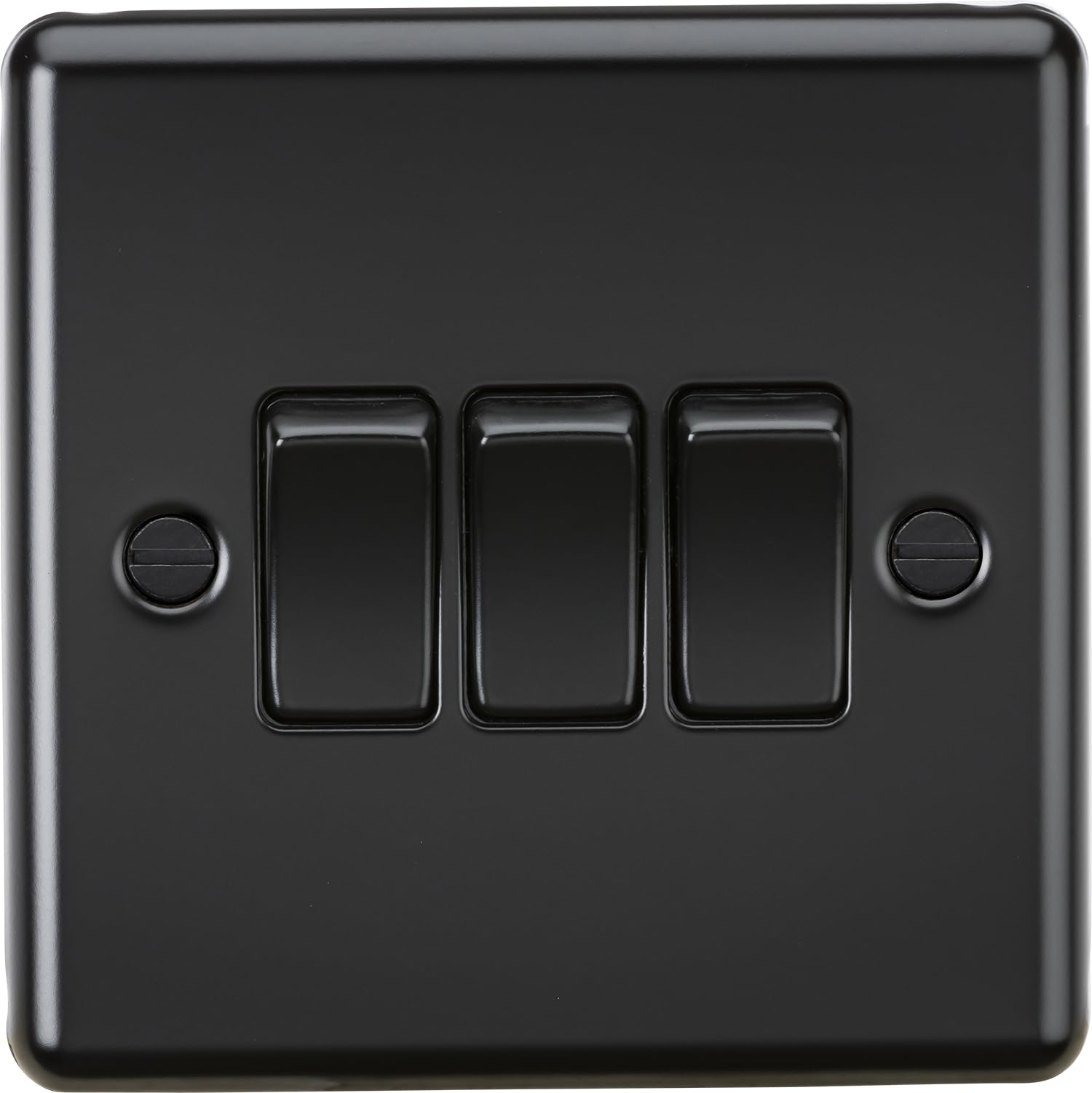 Knightsbridge 10AX 3G 2 Way Plate Switch - Matt Black