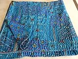 Patola Silk Patch Kantha Quilt , Kantha Blanket Bedspread, Patch Kantha Throw, King Kantha, Kantha Rallies Indian Sari Quilt, Size 90