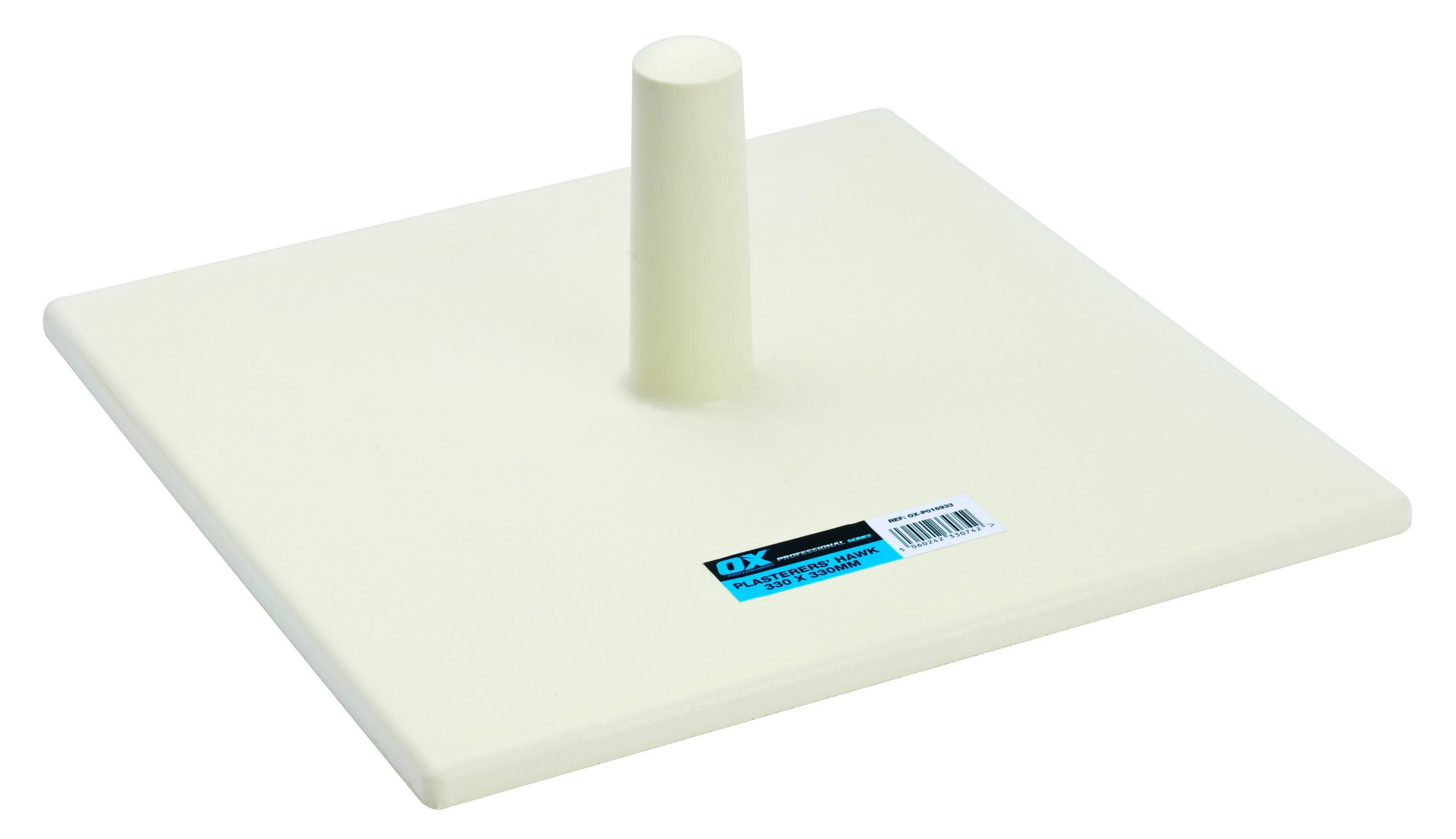 OX Plastering Hawk - Pro Heavy Duty Plastering Hawk - Industrial Grade Plaster Hawk Tool for Cement, Mortar, Drywall - Beige - 330 x 330 mm