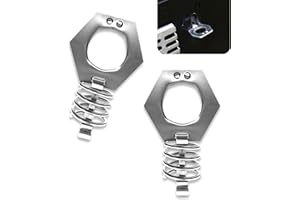 leechio 2 PCS Car Water Heater Door Lock Torsion Cam Lock, 1.5" High Stainless Steel Water Heater Cover Latch Fastener, Replacement Modification Accessories, Suitable for Most Cars, RVs (Silver)