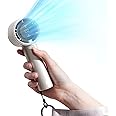 JISULIFE Portable Handheld Fan, Speed(1-100) Adjustable Turbo Mini and 5000mAh Battery Rechargeable Personal Fan with Metal Body, Digital Display, Gifts for Women Men Travel/Camping/Outdoor-Brown