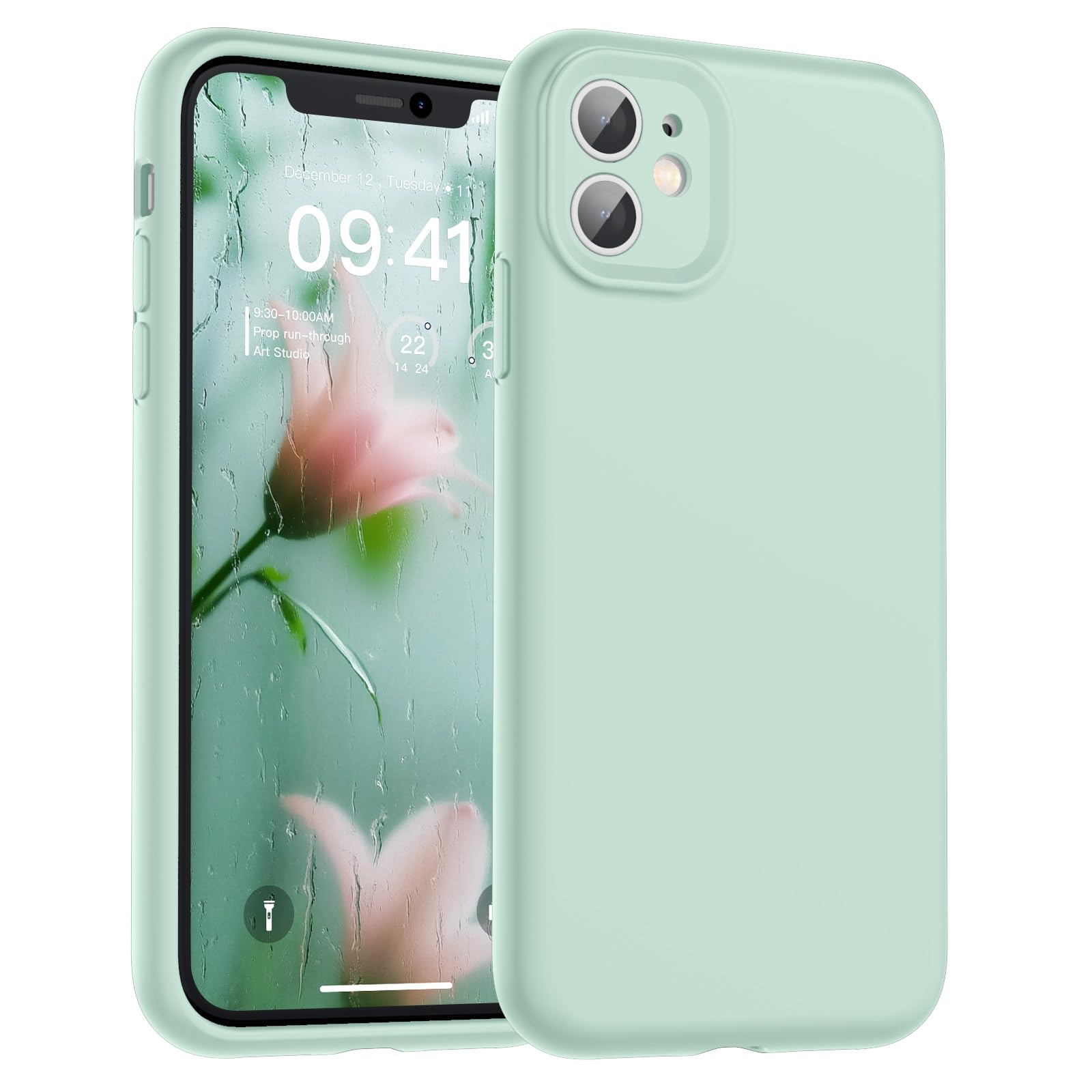 SUPFINE Designed for iPhone 11 Case,Premium Liquid Silicone with [Soft Anti-Scratch Microfiber Lining][Upgraded Camera Protection] Slim Shockproof Protective Phone Case for Men Women Girls,Aquamarine