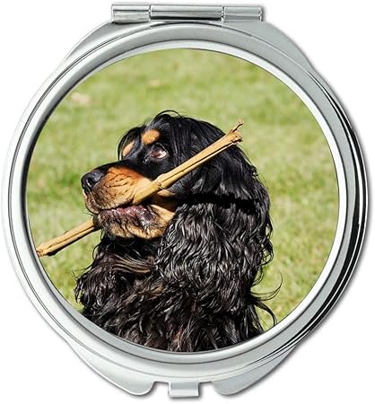 Amazon ミラー メークアップミラー コッカースパニエル犬は 草原を再生するバトン動物 ポケットミラー 携帯用ミラー Yanteng 手鏡 通販
