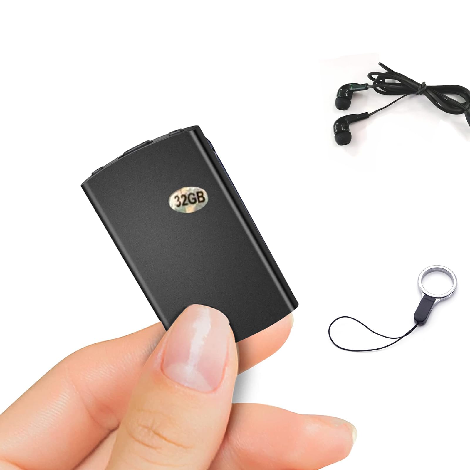 Voice Recording Device, Small Voice Recorder 32GB with 384 Hrs Storage Capacity, 24 Hours Continuous Recording, Portable Audio Recorder Dictaphone with for Meeting Lecture (3.5mm Earphone Included)